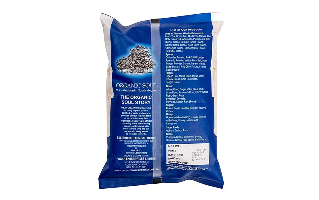 Organic Soul Organic Wheat Dalia    Pack  500 grams